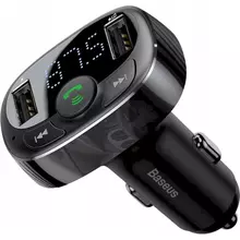 FM-трансмиттер Baseus T-typed Bluetooth MP3 charger with car holder (Standard edition) Black (Черный) (CCTM-01)