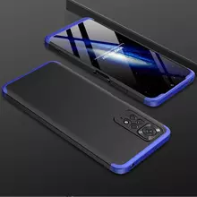 Ультратонкий чехол бампер для Xiaomi Poco X4 Pro 5G GKK Dual Armor Black / Blue (Черный / Синий)