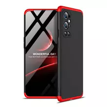 Ультратонкий чехол бампер для Realme C33 / C33 2023 GKK Dual Armor Black / Red (Черный / Красный)