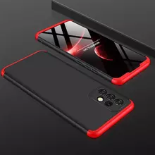 Ультратонкий чехол бампер для Samsung Galaxy A23 5G / Galaxy A23 GKK Dual Armor Black / Red (Черный / Красный)