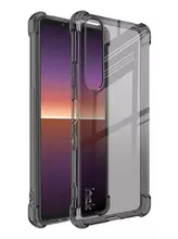 Противоударный чехол бампер для Sony Xperia 1 III Imak Shock Black / Transparent (Черный / Прозрачный)