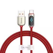 Кабель Baseus Type-C Display Fast Charging Data Cable 1m, 5A Red (Красный) CATSK-09