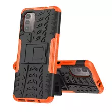 Противоударный чехол бампер для Nokia G11 / Nokia G21 Nevellya Case (встроенная подставка) Orange (Оранжевый) 