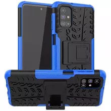Противоударный чехол бампер для Xiaomi Redmi Note 12 Pro 5G / Poco X5 Pro Nevellya Case (встроенная подставка) Blue (Синий)
