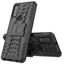 Противоударный чехол бампер для Motorola Moto G31 / G41 Nevellya Case (встроенная подставка) Black (Черный)