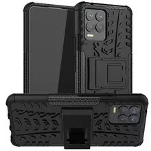 Противоударный чехол бампер для Vivo X60 Nevellya Case (встроенная подставка) Black (Черный)