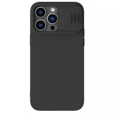 Противоударный чехол бампер Nillkin CamShield Pro (шторка на камеру) для Vivo Y02 Black (Черный)