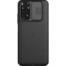 Противоударный чехол бампер Nillkin CamShield (шторка на камеру) для Xiaomi Poco X4 NFC Black (Черный)