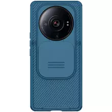 Противоударный чехол бампер Nillkin CamShield Pro (шторка на камеру) для Xiaomi 12S Ultra Blue (Синий) 