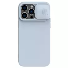 Протиударний чохол бампер Nillkin CamShield Silky Magnetic Silicone (шторка на камеру) для iPhone 14 Pro Gray (Сірий)