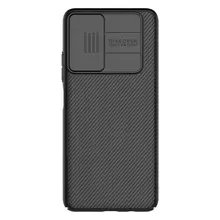 Противоударный чехол бампер Nillkin CamShield (шторка на камеру) для Xiaomi Poco M4 5G / Redmi Note 11R Black (Черный)