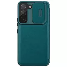 Чехол бампер Nillkin Qin Pro (plain leather) для Samsung Galaxy S22 Plus Green (Зеленый)