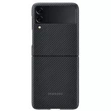 Оригинальный чехол бампер для Samsung Galaxy Flip 3 Samsung Aramid Cover Black (Черный) EF-XF711SBEGRU