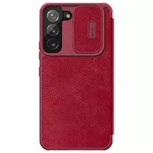 Чехол книжка Nillkin Qin Pro (шторка на камеру) для Samsung Galaxy S22 Red (Красный)