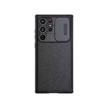 Противоударный чехол бампер Nillkin CamShield Pro (шторка на камеру) для Samsung Galaxy S22 Ultra Black (Черный)