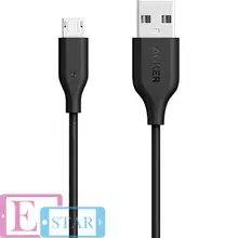 Кабель Anker PowerLine Micro USB-USB 1.8 м Black (Черный) A8133H12