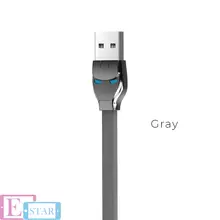 Кабель для зарядки и передачи данных Hoco U14 Steel Man 2in1 Lightning Micro USB Gray (Серый)