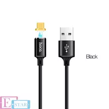 Магнитный кабель для зарядки и передачи данных Hoco U28 USB to Micro USB Black (Черный)