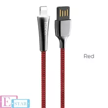 Кабель для зарядки и передачи данных Hoco U41 Soft Light USB to Lightning Red (Красный)