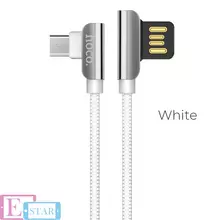 Кабель для зарядки и передачи данных Hoco U42 Exquisite Steel Micro-USB White (Белый)