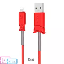 Кабель для зарядки и передачи данных Hoco X24 Pisces USB to Lightning Red (Красный)