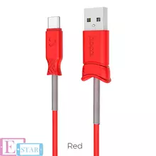 Кабель для зарядки и передачи данных Hoco X24 Pisces USB to Type-C Red (Красный)