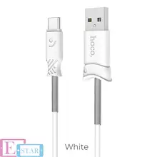 Кабель для зарядки и передачи данных Hoco X24 Pisces USB to Type-C White (Белый)