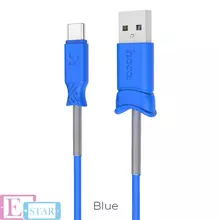 Кабель для зарядки и передачи данных Hoco X24 Pisces USB to Type-C Blue (Синий)
