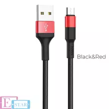Кабель для зарядки и передачи данных Hoco X26 Xpress USB to Micro-USB Black/Red (Черный/Красный)