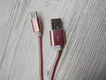 Кабель для зарядки и передачи данных Devilcase USB - Type-C 1 м для планшетов и смартфонов Rose Gold (Розовое Золото)