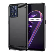 Противоударный чехол бампер для Realme Narzo 50A iPaky Carbon Fiber Black (Черный)
