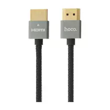 Кабель для синхронизации устройств Hoco Cable 1,5 m HDMI to HDMI 4K Aluminum Alloy Shell Black (Черный) UA12