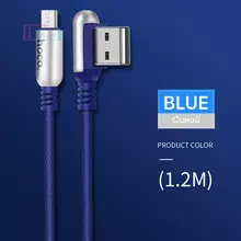 Кабель для зарядки и передачи данных Hoco U17 Capsule Chargin Data Cable Micro USB Blue (Синий)