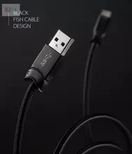 Кабель для заряджання Ringke Fish Cable USB to Type C Cable Black (Чорний) 8809611504905