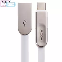 Высокоскоростной кабель для зарядки и передачи данных 3 в 1 Rock LightNing Type C Micro USB для смартфонов 1 м White (Белый)