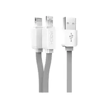 Оригинальный кабель для зарядки Rock 2 в 1 Lightning Micro USB 1m Grey (Серый)