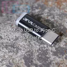 Кабель переходник Micro to Type C DEVILCASE OTG Cable Adapter для планшетов и смартфонов Black (Черный)