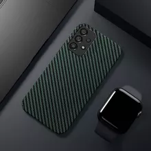Ультратонкий чехол бампер для Samsung Galaxy S23 Anomaly PC Carbon Green (Зеленый)
