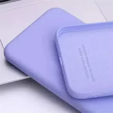 Чехол бампер для Samsung Galaxy S23 Ultra Anomaly Silicone (с микрофиброй) Light Purple (Светло Пурпурный)