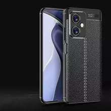 Чехол бампер для Xiaomi Redmi Note 12 Anomaly Leather Fit Black (Черный)