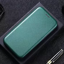 Чехол книжка для Sony Xperia 10 V Anomaly Carbon Book Green (Зеленый)