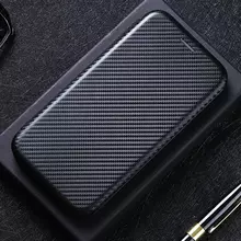 Чехол книжка для Xiaomi Poco F5 Pro Anomaly Carbon Book Black (Черный)
