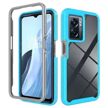Противоударный чехол бампер для Motorola Moto E13 Anomaly Hybrid 360 Sky Blue / Grey (Небесно Синий / Серый)