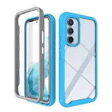 Противоударный чехол бампер для Samsung Galaxy M14 Anomaly Hybrid 360 Sky Blue / Grey (Небесно Синий / Серый)