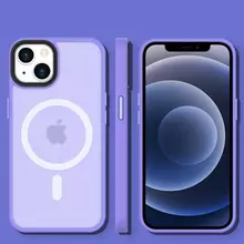 Чехол бампер для iPhone 13 Anomaly Metal Buttons with Magsafe Ligt Violet (Светло Фиолетовый)