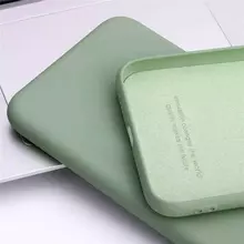 Чехол бампер для Vivo Y15s Anomaly Silicone (с микрофиброй) Light Green (Светло Зеленый)
