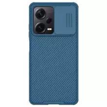 Противоударный чехол бампер Nillkin CamShield (шторка на камеру) для Xiaomi Redmi Note 12 5G / Xiaomi Poco X5 Blue (Синий)
