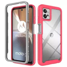 Противоударный чехол бампер для Motorola Edge 30 Neo Anomaly Hybrid 360 Pink / Grey (Розовый / Серый)