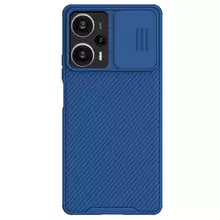 Противоударный чехол бампер Nillkin CamShield Pro (шторка на камеру) для Xiaomi Poco F5 / Redmi Note 12 Turbo Blue (Синий)