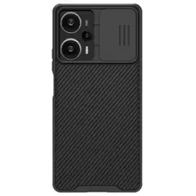 Противоударный чехол бампер Nillkin CamShield Pro (шторка на камеру) для Xiaomi Poco F5 / Redmi Note 12 Turbo Black (Черный)